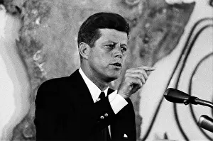 Gestures Prints: President Kennedy Speaks In Cologne, Germany