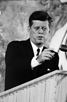 Gestures Prints: President Kennedy Speaks In Cologne, Germany
