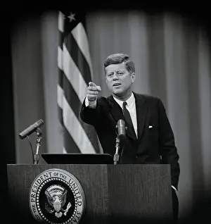 President Kennedy Taking Questions