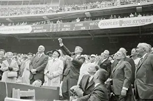 Robert F Prints: President Kennedy Tossing Out First Baseball of Season