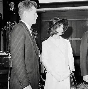 President Kennedy and His Wife