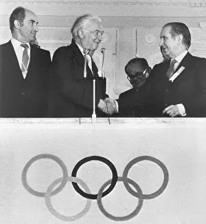 President Killanin Congratulating Juan Antonio Samaranch