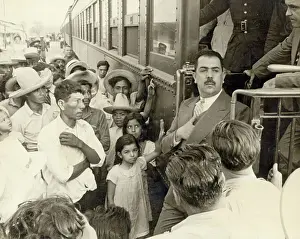 President Lazaro Cardenas of Mexico at Train Station
