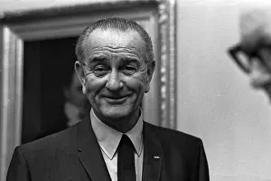 President Lyndon B. Johnson Smiling