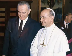 President Lyndon Johnson and Pope Paul VI
