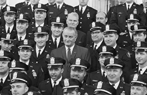 President Lyndon Johnson and White House Police
