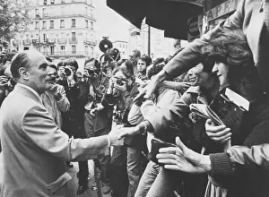 Hospitality Prints: President Mitterand Greeting Supporters