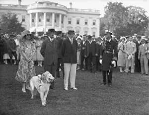 Mellon Prints: President and Mrs. Coolidge with Andrew Mellon