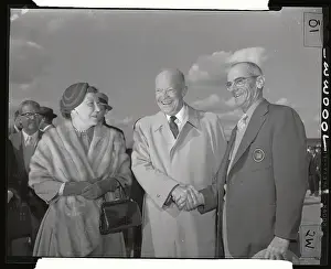 President and Mrs. Eisenhower with Cliff Roberts