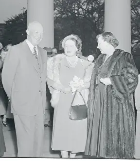 President and Mrs. Eisenhower Talking With Queen Elizabeth