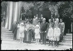 Harding Prints: President and Mrs. Harding Posing with Affiliates
