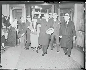Paul Prints: President and Mrs. Hoover Strolling By Supporters