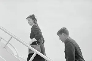 Boarding Prints: President and Mrs. Kennedy Boarding Plane