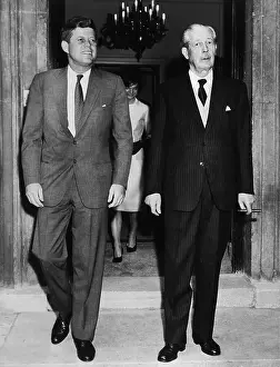 President and Mrs. Kennedy with Harold MacMillan