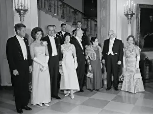 President and Mrs. Kennedy During Picture Taking Session