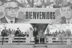 Spanish Text Prints: President and Mrs. Kennedy in Venezuela