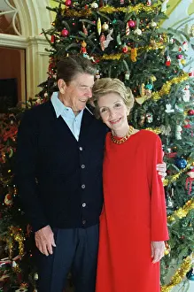 President and Mrs. Reagan Embracing