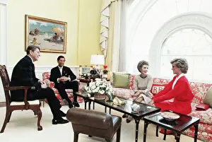 Prints of (Original Caption). Washington, D. C.: President and Mrs A Royal Romance: President and Mrs. Reagan with Prince Charles and Princess Diana