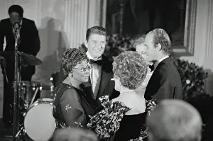 Sofia Prints: President and Nancy Reagan Speaking with Colleagues