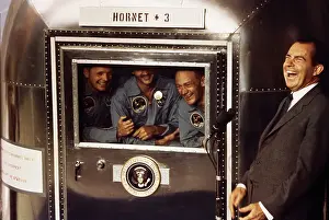 President Nixon Laughing with Astronauts