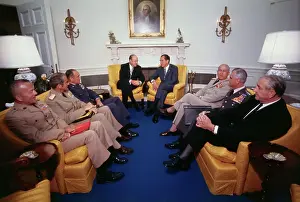 John D Prints: President Nixon Meeting with Members of Joint Chiefs of Staff