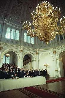 Huty31503 Prints: President Nixon And Soviet Premier Kosygin At Kremlin