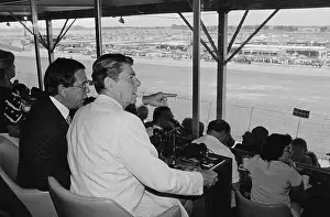 President Reagan and Bill France Jr. Watching the Daytona Beach Firecracker