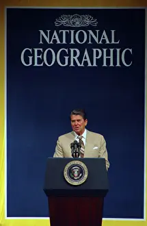 President Reagan Giving a Speech