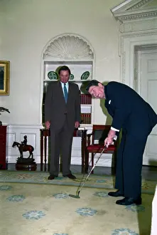 Carpet Prints: President Reagan and Golfer Ray Floyd