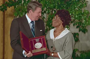 President Reagan Honoring Ella Fitzgerald with an Award