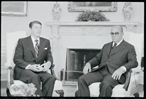 President Reagan and Joao Baptista de Oliveira Figueiredo
