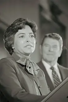 President Reagan and Katherine Ortega