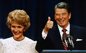 President Reagan Making Thumbs Up Sign