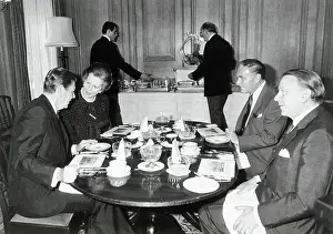 Breakfast Prints: President Reagan Sharing Breakfast with Margaret Thatcher