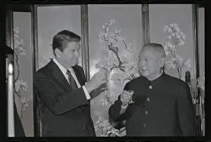 Beijing Prints: President Reagan Sharing Toast with Li Xiannian