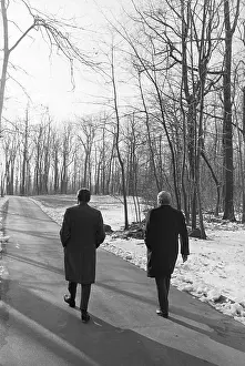 President Richard Nixon and Prime Minister Edward Heath Outdoors