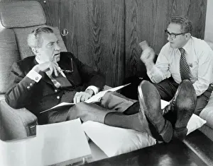 Legs Raised Prints: President Richard Nixon and Secretary of State Henry Kissinger