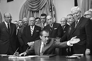 President Richard Nixon Signing Organized Crime Legislation