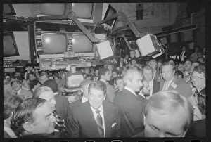 President Ronald Reagan Visiting Stock Exchange