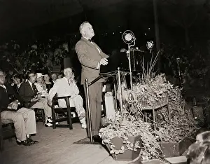 Podium Prints: President Roosevelt Addresses Chautauqua Crowd
