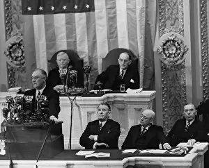 Podium Prints: President Roosevelt Addressing Congress