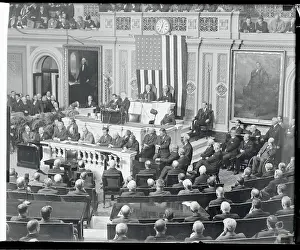 President Roosevelt Addressing a Joint Session of Congress
