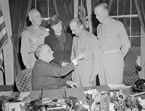 George C Prints: President Roosevelt Awarding James Doolittle the Congressional Medal of Honor