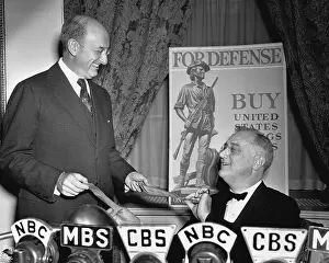 Government Bond Prints: President Roosevelt Buying the First Defense Savings Bond