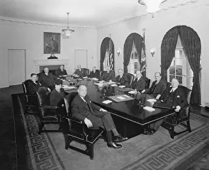 Stimson Prints: President Roosevelt With His Cabinet
