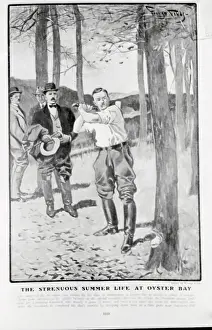 President Roosevelt Chopping Down Tree