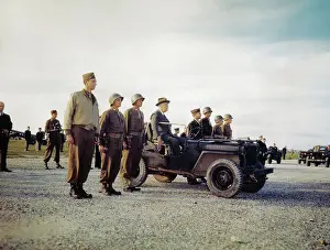 Sicily Prints: President Roosevelt with Decorated Officers