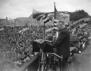 Speaker Prints: President Roosevelt Delivering Address at Grand Field