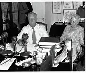 Unconscious Prints: President Roosevelt Delivering Radio Address