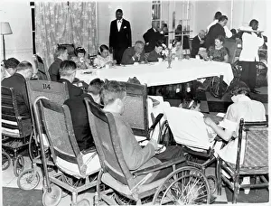Warm Springs Prints: President Roosevelt Dining with Disabled